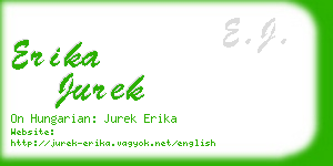 erika jurek business card